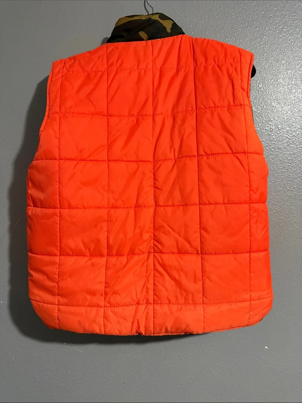 Vintage Game Winner Reversible Camo Vest with Orange on other side